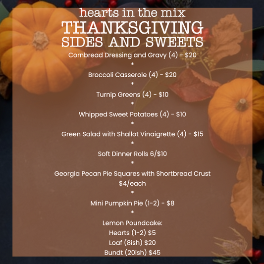 Thanksgiving Delivery Menu
