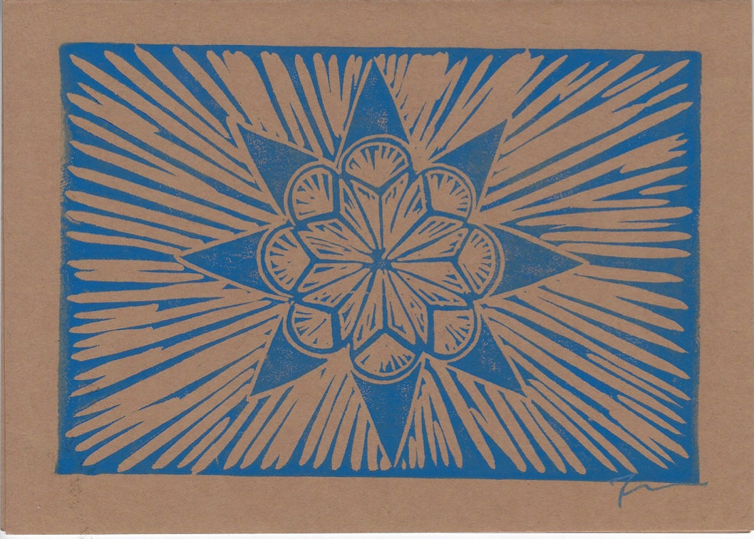 8-Pointed Star Flower Notecard