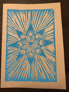 8-Pointed Star Flower Notecard