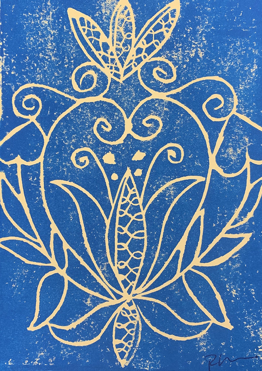 Handmade Print Art - Montana Lace design